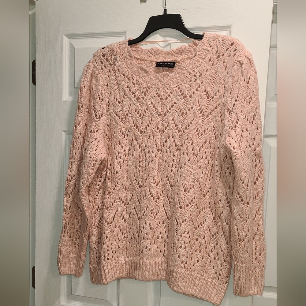 H&M Blush Lace Knit Sweater